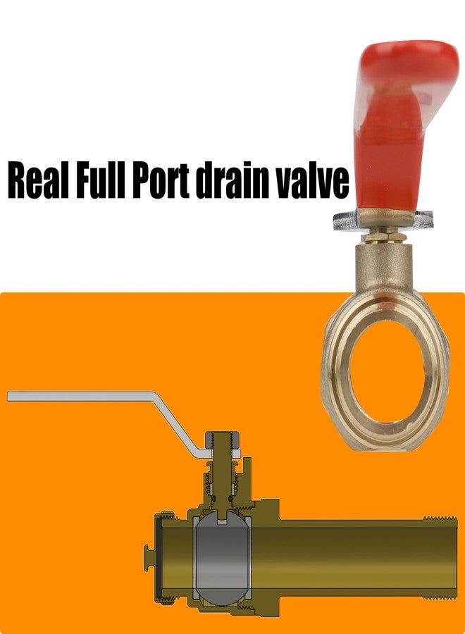 WHK Water Heater Drain Valve 3/4"MIP X 3/4" Male GHT Connection to drain or Flush Hot Water Heater Faster and Easy Big Full Port (Lead-Free Brass,3 Inch Shank with Long Handle,Straight) - Image 4