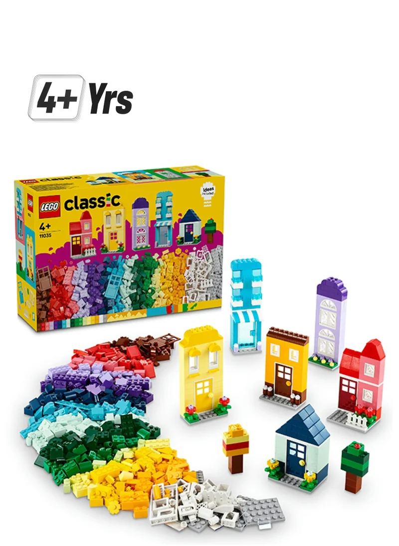 ليغو Classic Creative Houses, Bricks Building Toys Set for Kids, Creative Toy Gift with House Accessories for Young Builders, Perfect for Boys & Girls Aged 4+ (850 Pieces) 11035