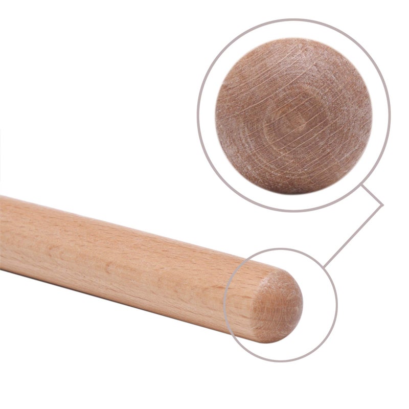 Mihey 2 Pairs Classical Wood Claves Musical Percussion Instrument, 8 Inch Rhythm Natural Hardwood Sticks with a Carry Bag - Image 4