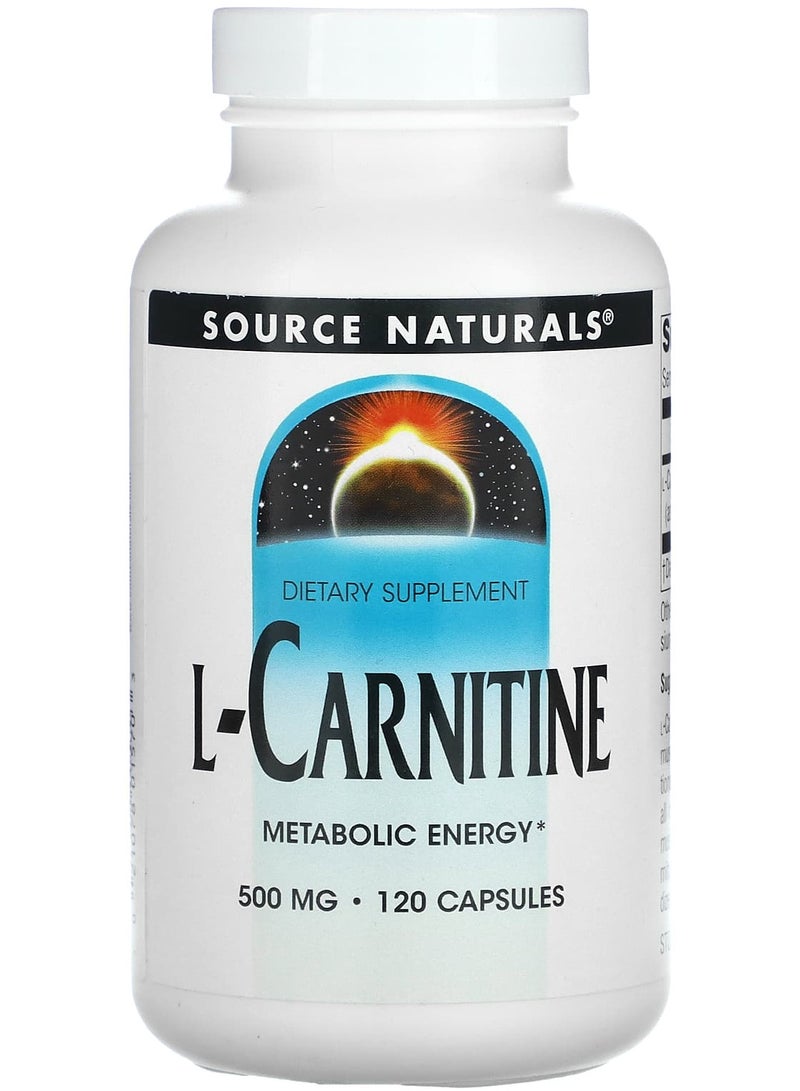 L-Carnitine, 500 mg, 120 Capsules
