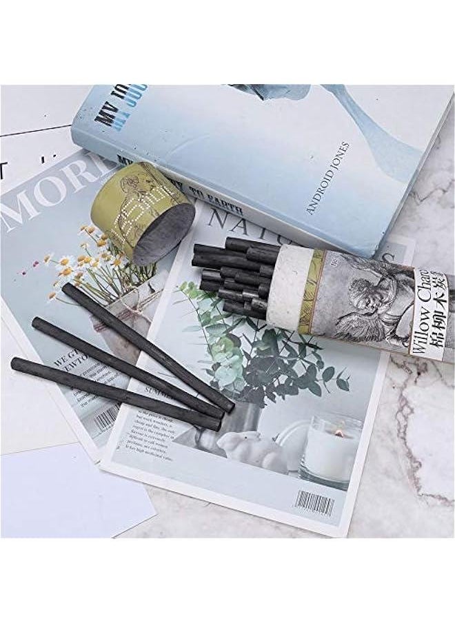 Generic - 25pcs Pro Charcoal Drawing Set, Drawing Kit Sketching Pencils Set, Professional Charcoal Drawing Pencil Set Art Sketching Tools for Artists Beginner Adults Teens(7330) - Image 1