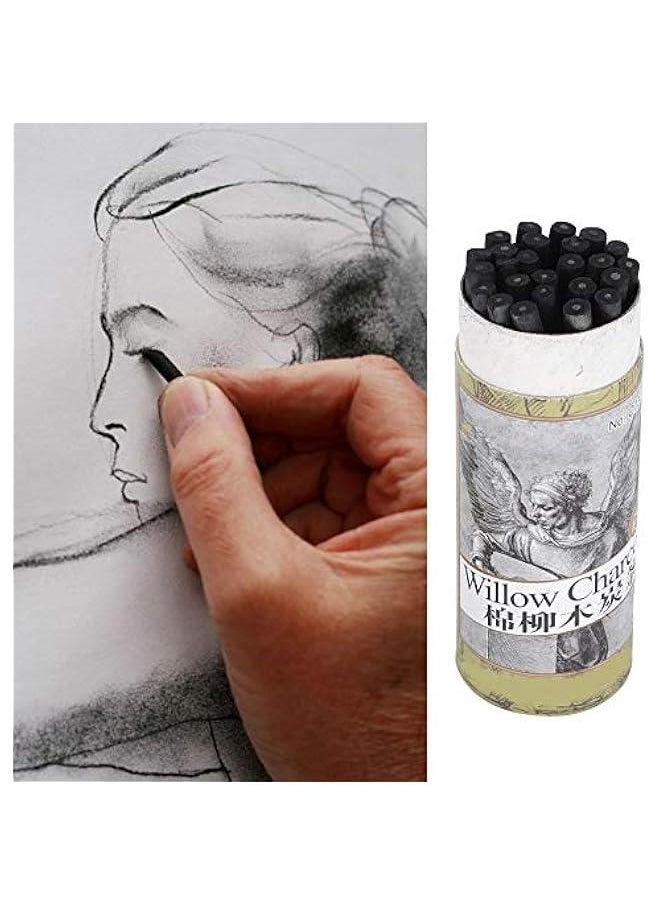 Generic - 25pcs Pro Charcoal Drawing Set, Drawing Kit Sketching Pencils Set, Professional Charcoal Drawing Pencil Set Art Sketching Tools for Artists Beginner Adults Teens(7330) - Image 1