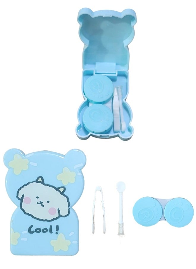 Happy Home Set of 1 Lens Case and Lens Tweezers and 2 Eye Case Multicolor Plastic  - Image 1