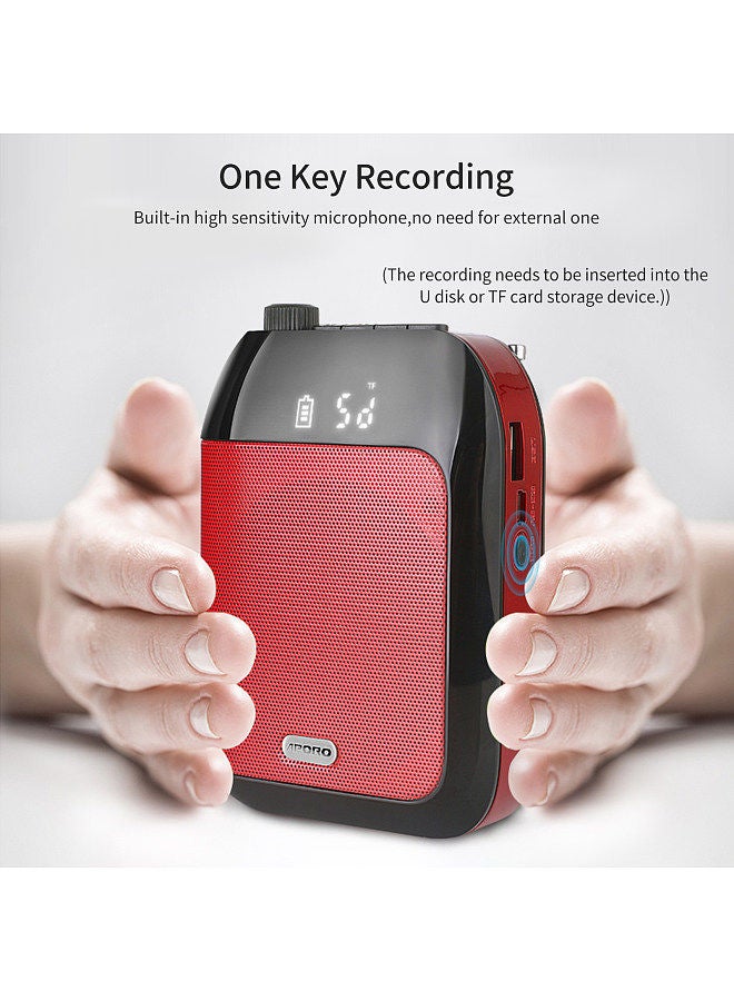 Generic Portable Voice Speaker Amplifier for Teachers with Wireless Microphone Headset Waistband Rechargeable Personal BT Speaker Support Music Recording FM Radio  - Image 5