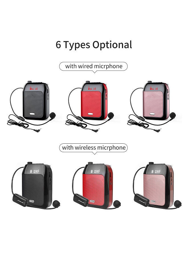 Generic Portable Voice Speaker Amplifier for Teachers with Wireless Microphone Headset Waistband Rechargeable Personal BT Speaker Support Music Recording FM Radio  - Image 4