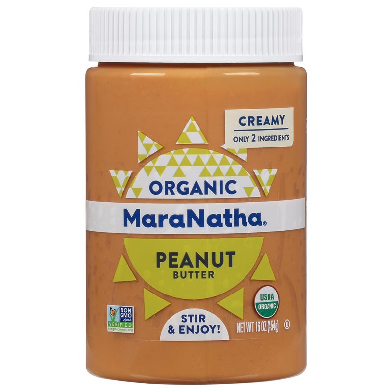MaraNatha Organic Creamy Peanut Butter 16 Ounce Jar - Image 2