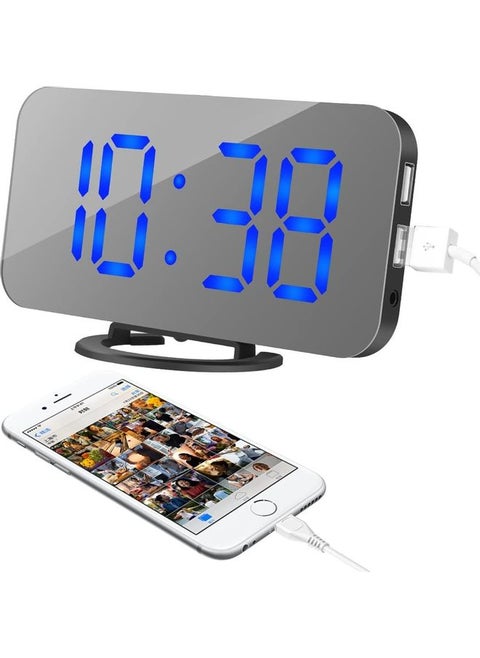 Digital Alarm Clock Multicolour 6.22 x 3.11inch
