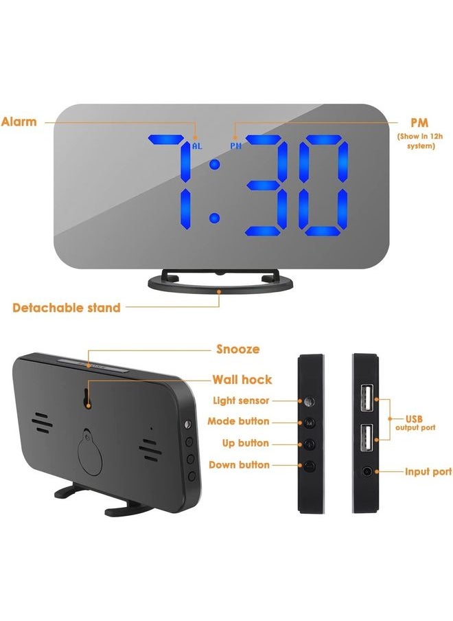 Digital Alarm Clock Multicolour 6.22 x 3.11inch