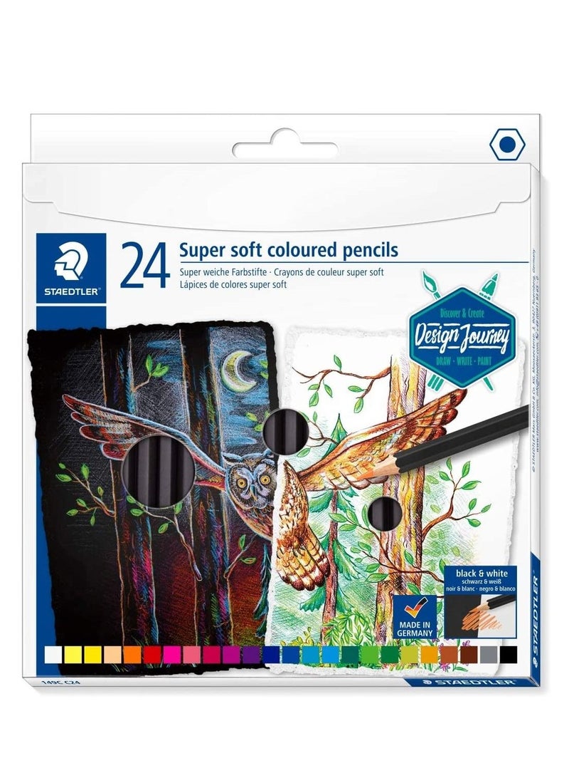 STAEDTLER 24-Piece Super Soft Colour Pencils Multicolour - Image 1