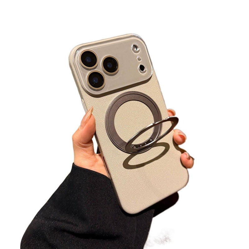 غطاء MagSafe بPET لـ iPhone 12 مع حامل قائم ومغناطيس قوي مع دوران 360 درجة مع حامل شحن مغناطيسي باللون بنفسجي بوظيفة حامل باللون البنفسجي - Image 4