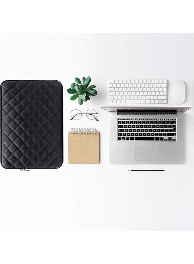15.6-inch Laptop Sleeve, Soft Protective Zippered Sleeve Compatible with 15.6-inch Notebooks, Ultrabooks, and Chromebooks (Black)  - Image 2