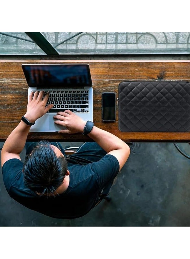 15.6-inch Laptop Sleeve, Soft Protective Zippered Sleeve Compatible with 15.6-inch Notebooks, Ultrabooks, and Chromebooks (Black)  - Image 4