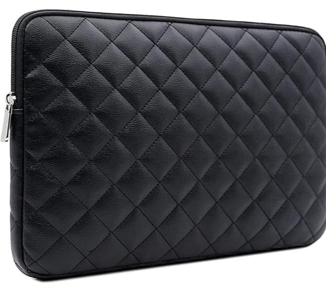 حافظة لاب توب 15.6 انش  حافظة واقية ناعمة بسوستة متوافقة مع نوت بوك 15.6 انش كمبيوتر الترا بوك كروم بوك (اسود) - Image 1