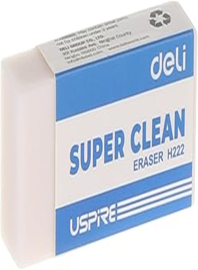 Deli School Supplies Eraser H222 WHITE - 1 piece