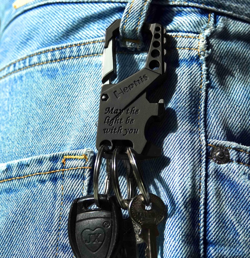 Hephis Heavy Duty Key Chain Bottle Opener,Carabiner Car Key Chains for Men and Womenï¼ˆMulticolorï¼‰ - Image 3