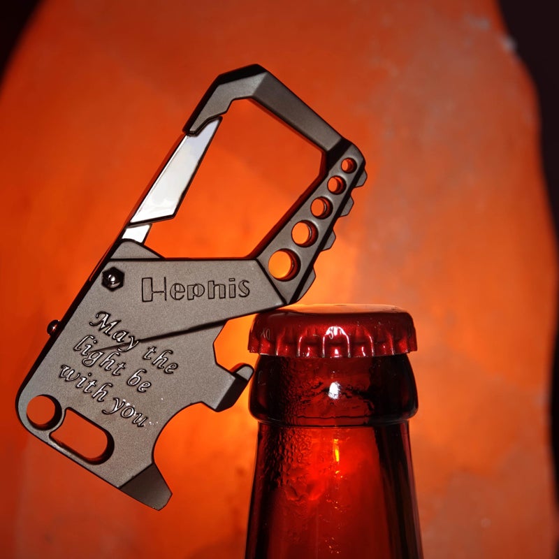 Hephis Heavy Duty Key Chain Bottle Opener,Carabiner Car Key Chains for Men and Womenï¼ˆMulticolorï¼‰ - Image 2