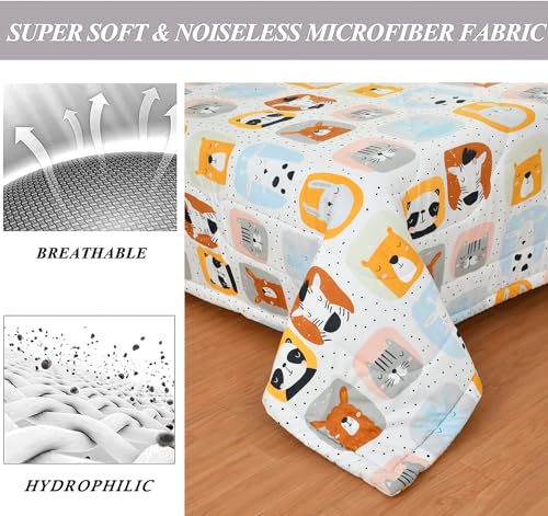 FRESH FROM LOOM Summer Collection Microfiber Single Bed Blanket for Kids | Cartoon Printed Dohar for Kids Boy & Girls | Soft Children Comforters | Summer Blanket (60x90 in | Panda Cream) | TC - 144 - Image 3