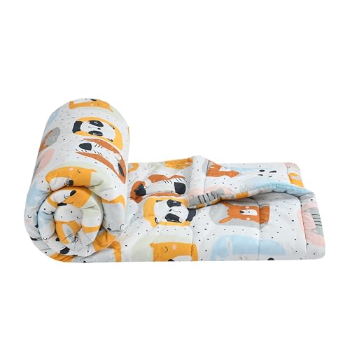 FRESH FROM LOOM Summer Collection Microfiber Single Bed Blanket for Kids | Cartoon Printed Dohar for Kids Boy & Girls | Soft Children Comforters | Summer Blanket (60x90 in | Panda Cream) | TC - 144 - Image 2