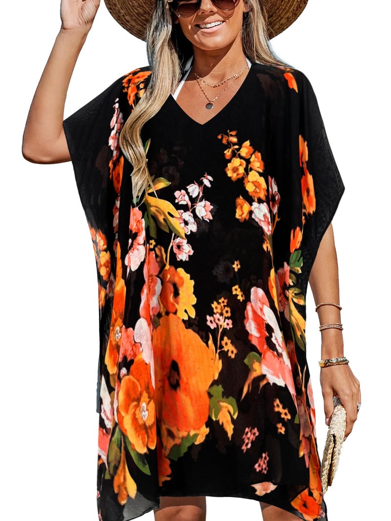 Breezy Lane Women's Beach Cover Up Swimsuit Coverups Kaftan for Bathing Suit Vacation Summer Resort Wear - Image 1