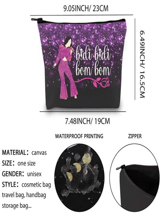 XYANFA Singer Makeup Bag Bidibidi BomBom Latin Dance Lyric Gift Singer Fans Zipper Pouch Purse Crossbody Bag - Image 3