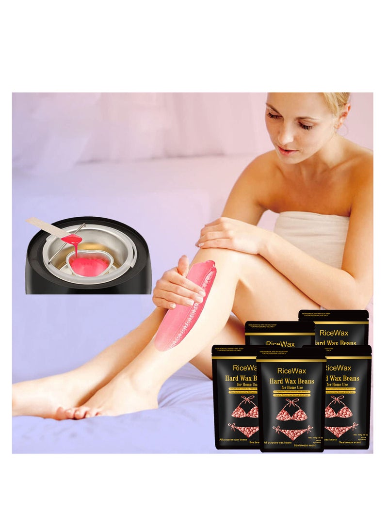 Joyeworld Hard Wax Beads, Wax Beans for Hair Removal, Sensitive Skin Hard Wax for Face, Legs, Armpit, Brazilian, Bikini and Full Body at Home, Waxing Beads for Women Men - Image 4