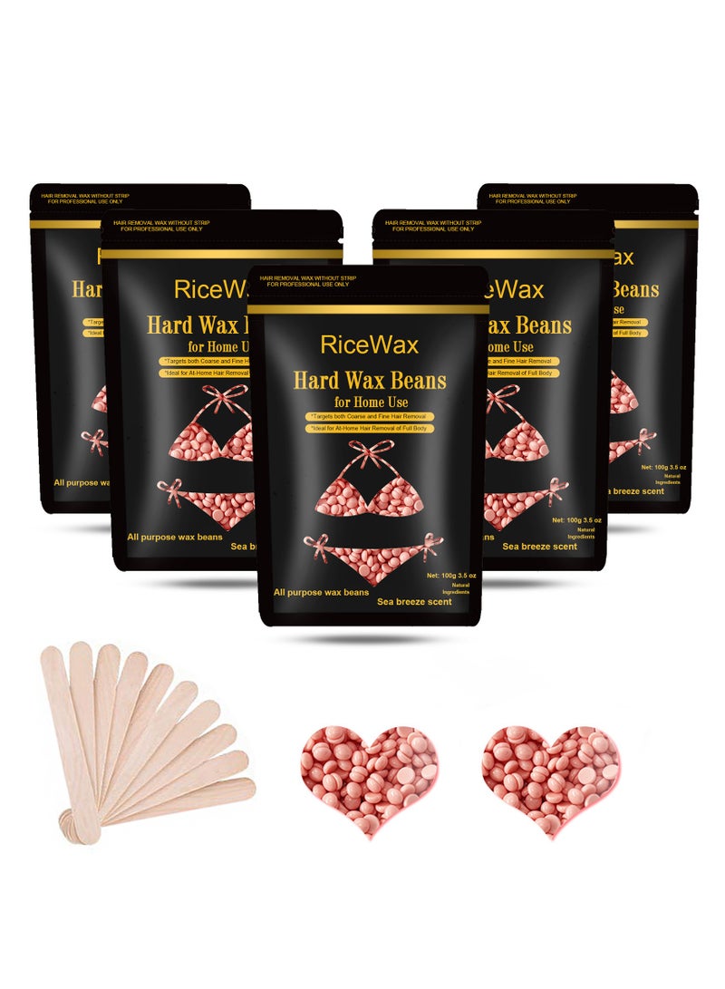 Joyeworld Hard Wax Beads, Wax Beans for Hair Removal, Sensitive Skin Hard Wax for Face, Legs, Armpit, Brazilian, Bikini and Full Body at Home, Waxing Beads for Women Men - Image 1