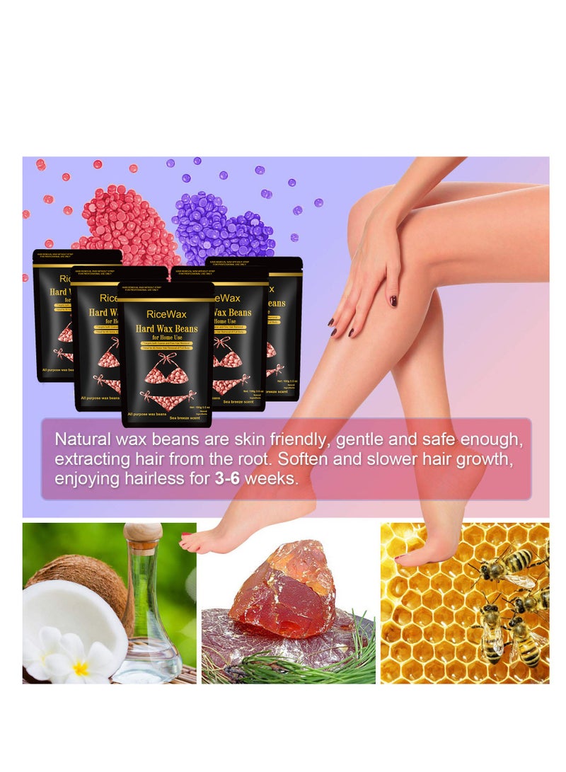 Joyeworld Hard Wax Beads, Wax Beans for Hair Removal, Sensitive Skin Hard Wax for Face, Legs, Armpit, Brazilian, Bikini and Full Body at Home, Waxing Beads for Women Men - Image 3