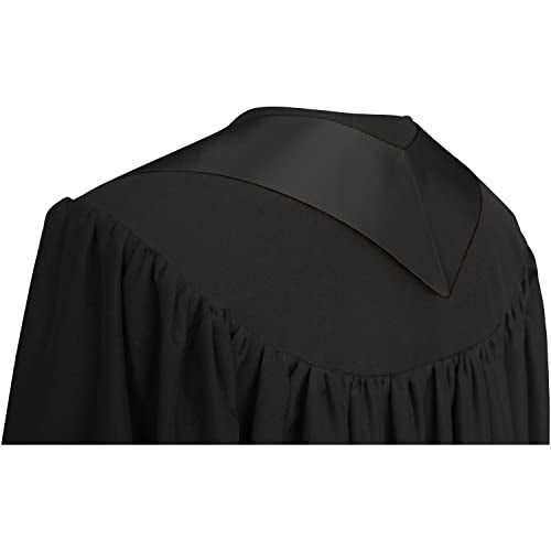 Endea Graduation Endea Black Graduation Stole - Plain Color, Unisex, 62" Graduation Sash (Black) - Image 4