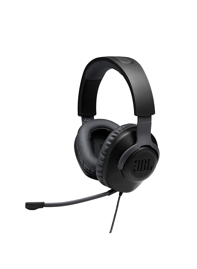 JBL Quantum 100 Wired Over Ear Gaming Headset With A Detachable Voice Focus Boom Mic Quantumsound Signature Lightweight Headband Memory Foam Ear Cushion Pc And Gaming Console Compatible Black - Image 1