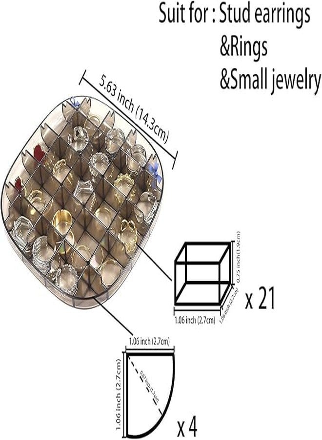 Fennec Mart Multi Compartment Jewelry Organizer Box Transparent 3 Layer Acrylic Case for Rings, Chains, Bracelets & More Gift for Her (Transparent Colour) - Image 5