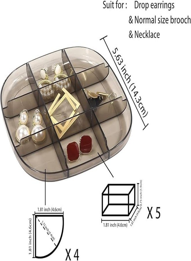 Fennec Mart Multi Compartment Jewelry Organizer Box Transparent 3 Layer Acrylic Case for Rings, Chains, Bracelets & More Gift for Her (Transparent Colour) - Image 4