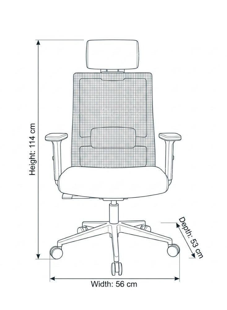 Karnak Model High Back Office Chair, Executive Swivel Chair with Adjustable Headrest, Lumbar Support, Recline Gaming Chair for Home, Office and Study - Image 5