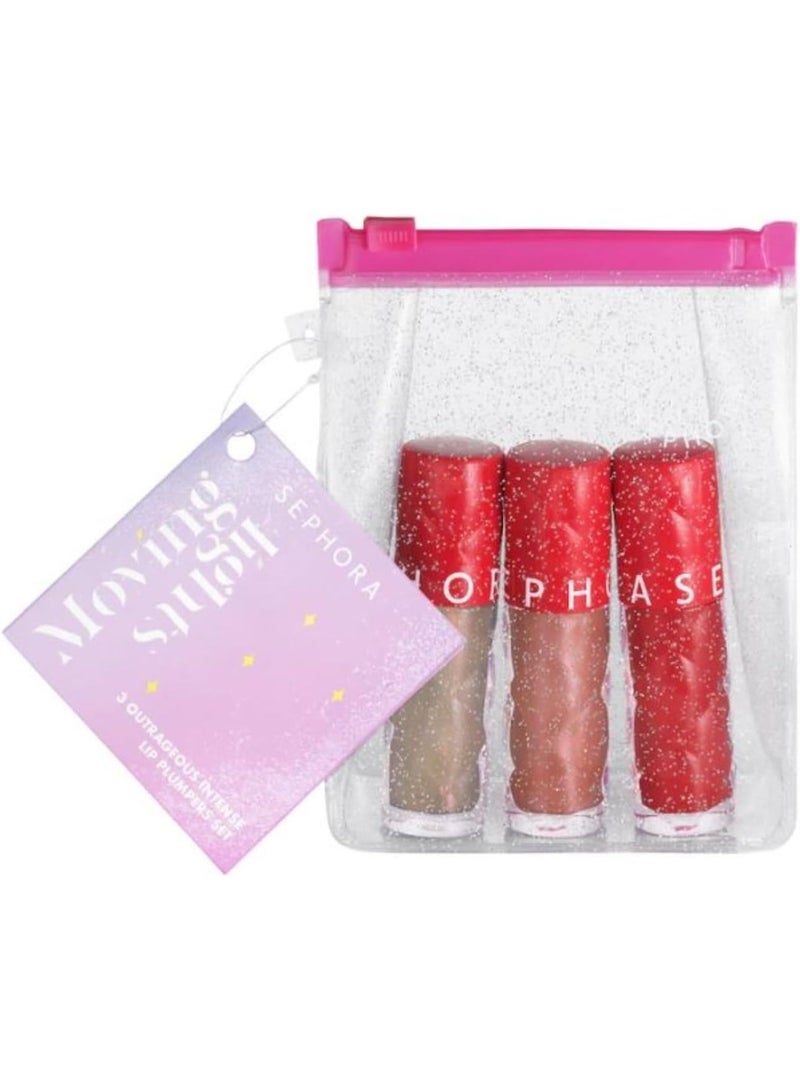 SEPHORA COLLECTION [100% Original] Collections Limited Edition Moving Lights 3 Outrageous Intense Lip Plumpers Set - 0.2 fl oz / 6 ml Each - Image 2