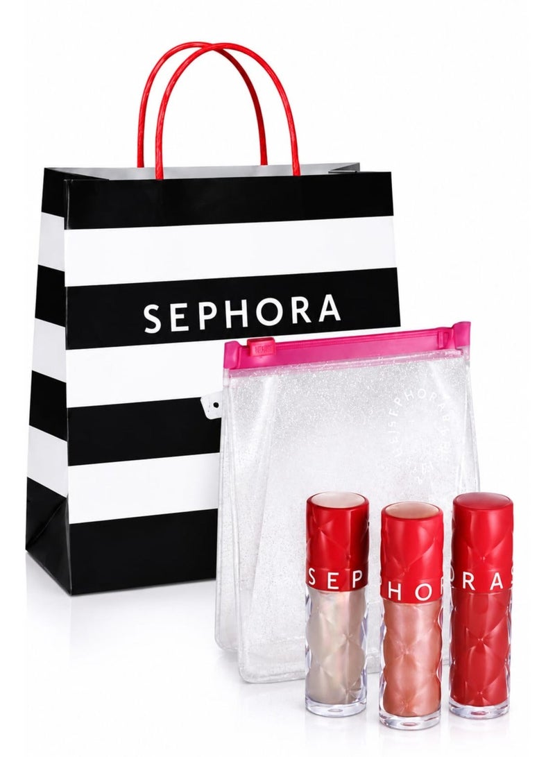 SEPHORA COLLECTION [100% Original] Collections Limited Edition Moving Lights 3 Outrageous Intense Lip Plumpers Set - 0.2 fl oz / 6 ml Each - Image 1