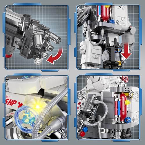 HSANHE Space Astronaut Building Set Compatible with Lego Space Model with LED Light fors Adults Gifts for Boys 6+, 907 PCS Cool Collectible Gift Toys for Adults - Image 2