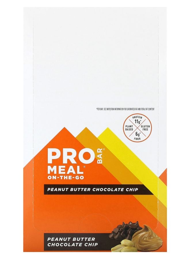 وجبة جاهزة زبدة الفول السوداني برقائق الشوكولاتة 12 بار 3 أونصة (85 جرام) لكل منها