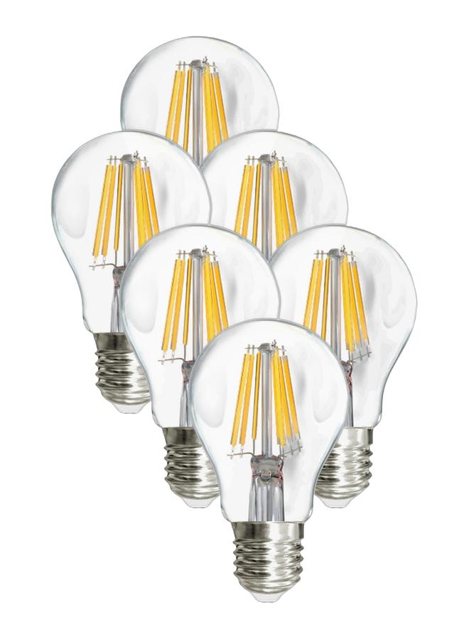 MODI D042 LED Bulb A60 MD-B0808 8W E27 CLEAR WW Pack of 6  - Image 1