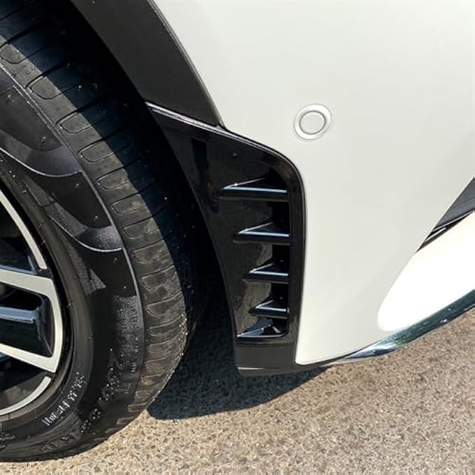 QASULER for Mercedes-Benz, GLC Class X253 C253 2020 2021 2022 GLC260 GLC300 Front Bumper Air Vent Trim Fender Intake Hood Cover Splitter Car Bumper Vent Splitter(Glossy Black) - Image 3