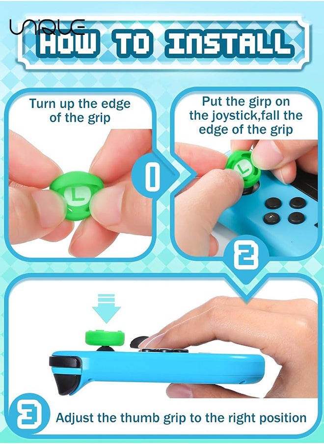 Unique 4Pcs for Nintendo Switch Thumb Grips Cute Cartoon Anime Design Kawaii 3D Silicone Joystick Caps Joycon Controller Button Covers for Nintendo Switch/OLED/Switch Lite for Boys Girls Kids Teens  - Image 4