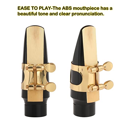 YUNNLEZT Alto Saxophones Mouthpieces Kit with Metal Ligature, Saxophone Strength 2.5 One Reed, Cushions and Plastic Cap, Black, - Image 5