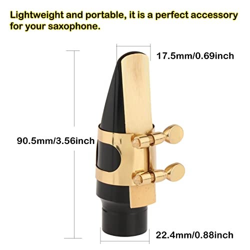 YUNNLEZT Alto Saxophones Mouthpieces Kit with Metal Ligature, Saxophone Strength 2.5 One Reed, Cushions and Plastic Cap, Black, - Image 3