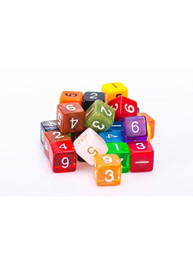 Easy Roller Dice Co. 25 Count Assorted Pack Of 6 Sided Dice  Multi Colored Assortment Of D6 Polyhedral Dice  - Image 1