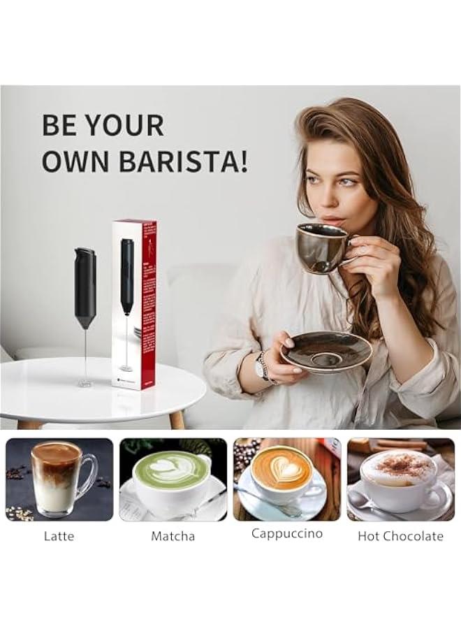 HOOKOR Handheld milk frother, battery powered coffee beverage stirrer, handheld electric mixer, frother, stainless steel frother, latte coffee - Image 2