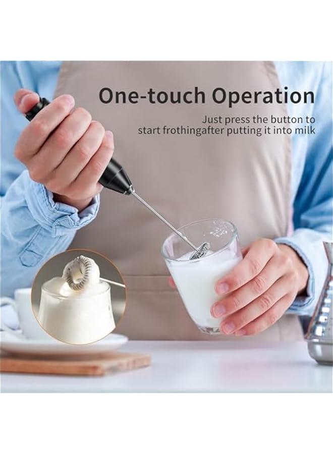 HOOKOR Handheld milk frother, battery powered coffee beverage stirrer, handheld electric mixer, frother, stainless steel frother, latte coffee - Image 3