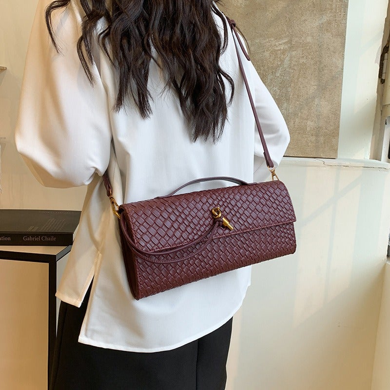 Women's PU Baguette Crossbody Bag Small Shoulder Handbag - Image 2