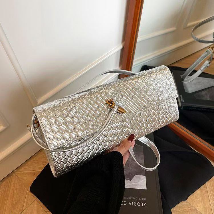 Women's PU Baguette Crossbody Bag Small Shoulder Handbag - Image 3