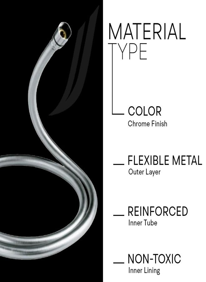 Jaquar 1.5M Flexible Shower Hose Tube with Nuts - Durable & Easy-to-Install Bathroom Plumbing Accessory, Sliver, Chrome Finish - Image 4