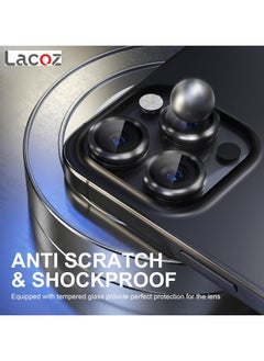 Lacoz Lacoz Camera Lens Protectors for iPhone 16 Pro Black  - Image 2