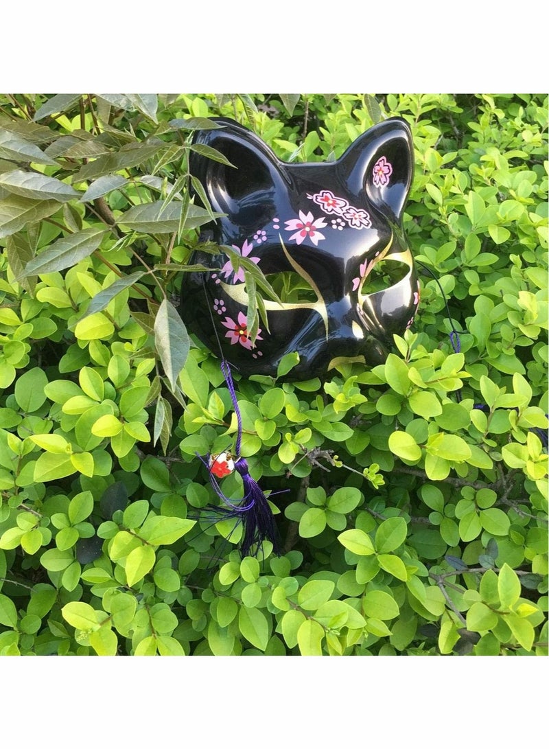Captaintech Fox Mask Cosplay for Costume,Animal Cosplay Kabuki Half Face Cat Masks Masquerade Party - Image 5