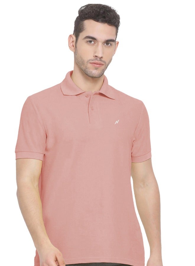 Lux Nitro Men's Solid Regular Fit T-Shirt | Pink | Color Shade May Vary - Image 1